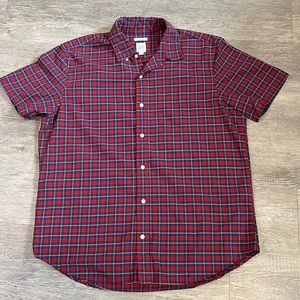 GAP Mens Short Sleeve Button Shirt, Standard Fit, Size L